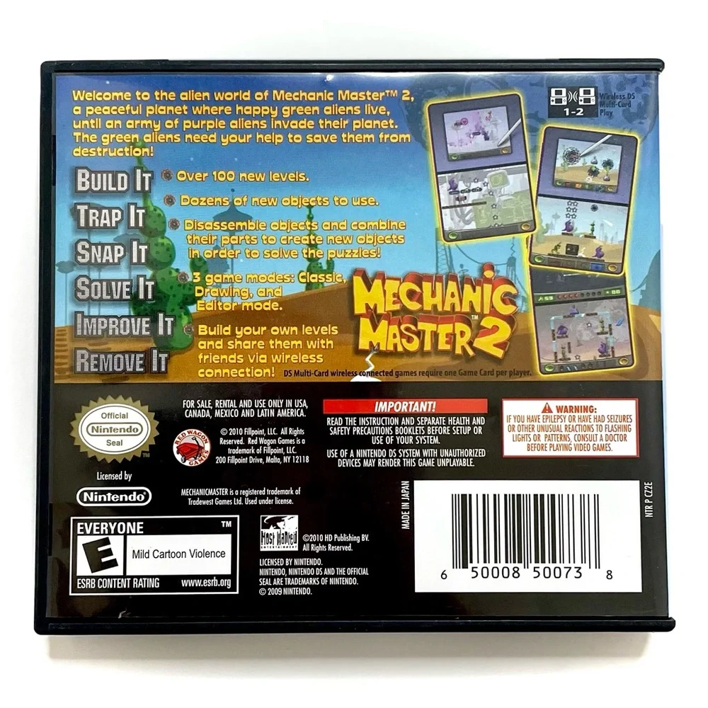 Nintendo DS Lite Mechanic Master 2 GameBuilding Engineer Problem Solve Math Fun